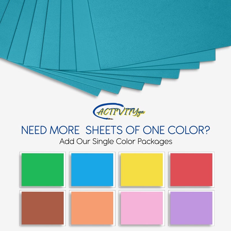 ACTIVITYYA Light Blue EVA Foam Sheets, 6 x 9 Inch, 2mm Thick – Foam Paper for DIY Arts and Crafts, School Projects, and More – 8 Pack - Image 3